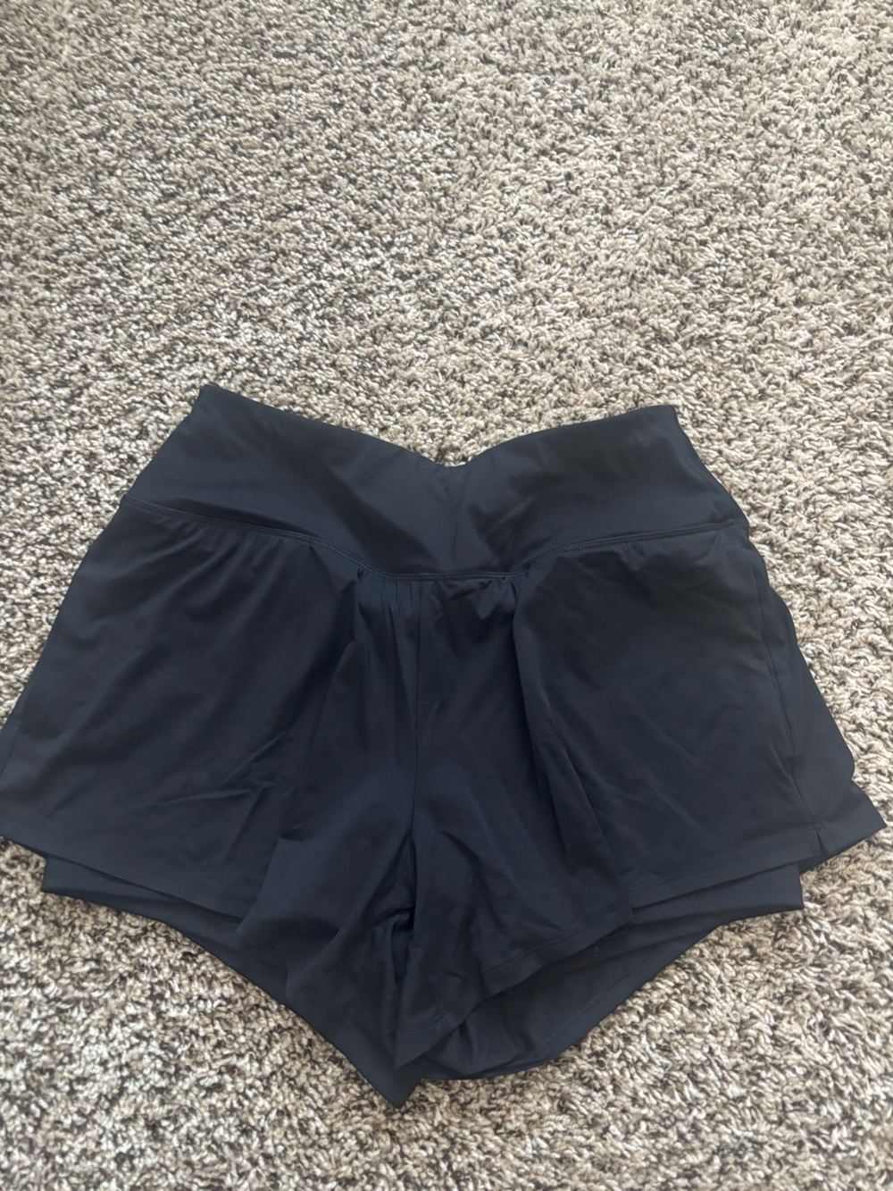 Spyder Black Athletic High-Waist Workout Shorts